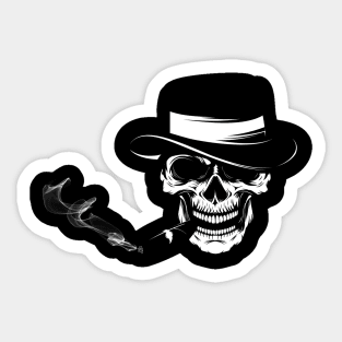 smoking skull Sticker